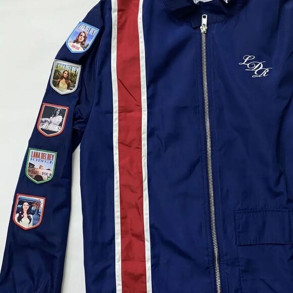 Lana Del Ray XXL RACING JACKET AUTHENTIC Sleeve Patches  blue with red - Picture 5 of 6